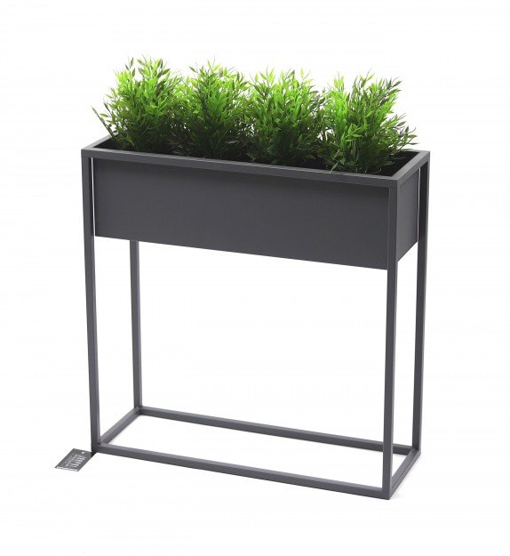 Kwietnik Metalowy Stojak CUBO 60x60cm szary skrzynka loft 05-08/S