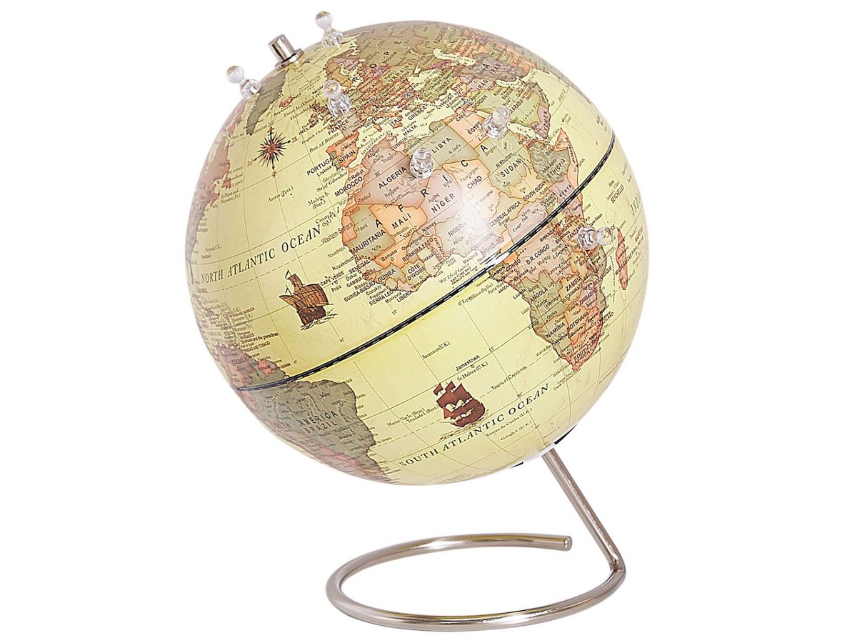 Beliani Globus żółty z magnesami CARTIER