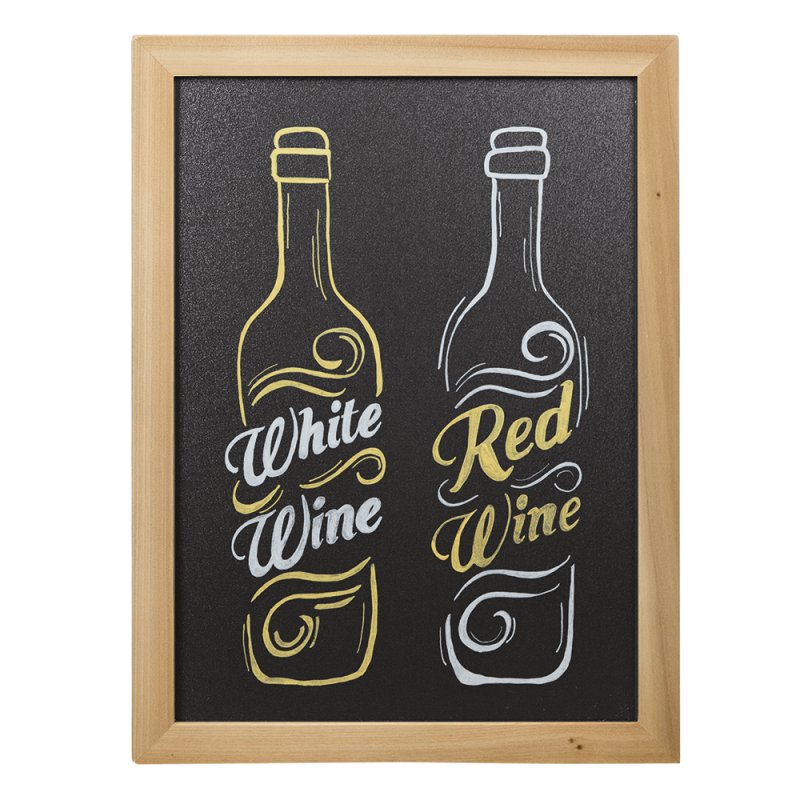 Securit tablica ścienna z ramą drewnianą, z markerem kredowym, różne kolory i rozmiary, brązowy 40 x 60 cm 8718226494894