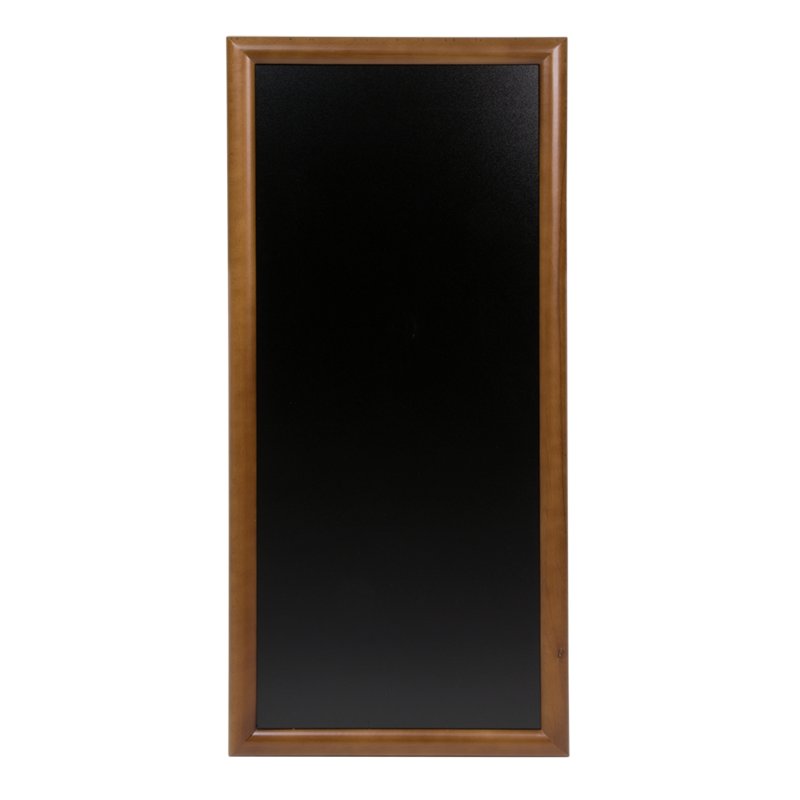 Uniwersalna, podłużna tablica kredowa w drewnianej, kasztanowej ramie 120x56x2 cm