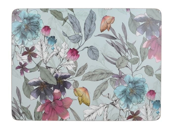 Creative Tops PODKŁADKI KORKOWE NA STÓŁ - ŚREDNIE - BUTTERFLY FLORAL Motyle - C000297