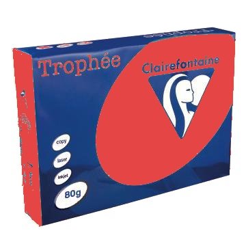 Papier ksegraficzny, A4, 80 g, czerwień koralowa