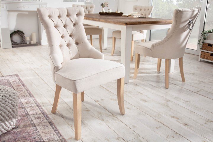 Invicta Krzesło Castle Leinen beige Komfortgriff Invicta 40467