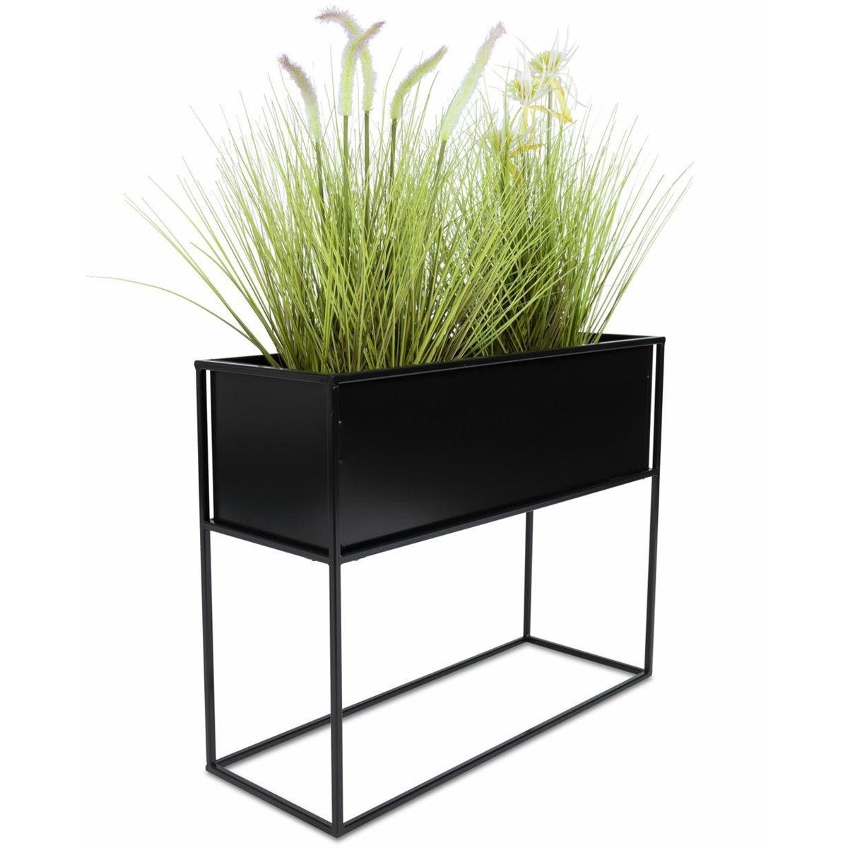 Kwietnik stojący skrzynia czarna 50 cm 10-1592/50/