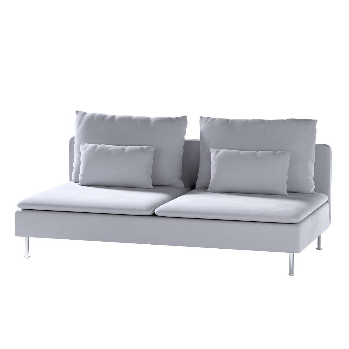 Dekoria pl pl Pokrowiec na moduł Söderhamn 3-osobowy srebrzysty szary 186 x 99 x 83 cm Velvet 1006-704-24