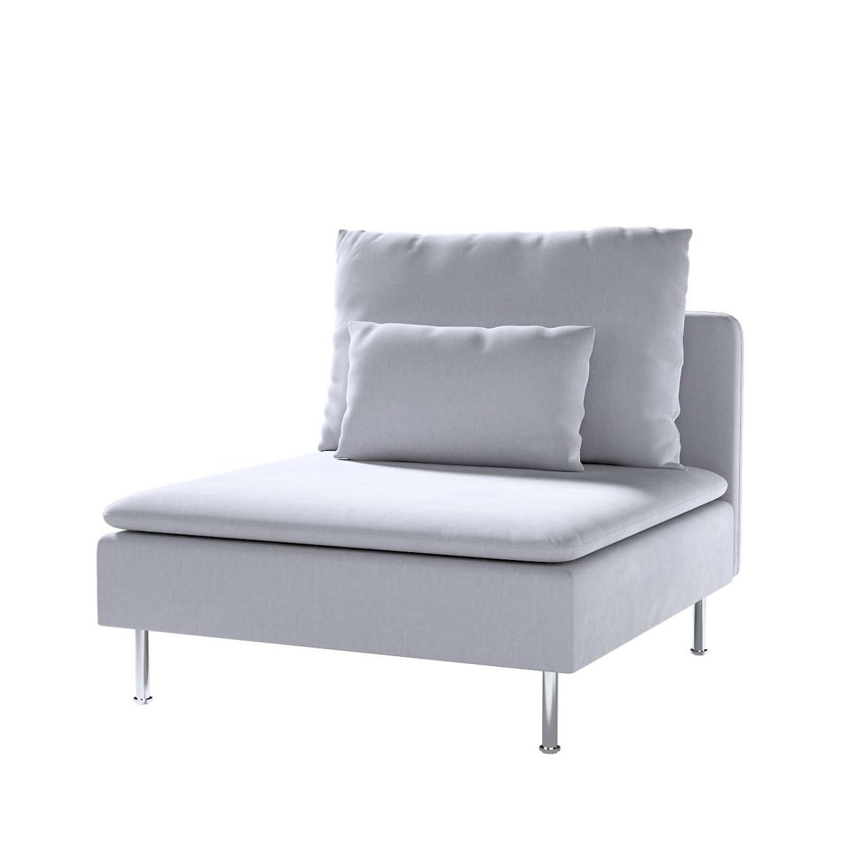 Dekoria pl pl Pokrowiec na moduł Söderhamn 1-osobowy srebrzysty szary 93 x 99 x 83 cm Velvet 1007-704-24