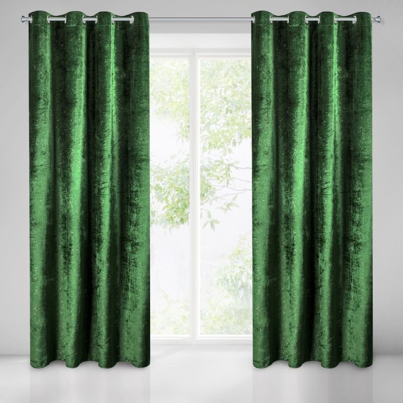 Zasłona na przelotkach ELIZIA 140x250 ciemny zielony