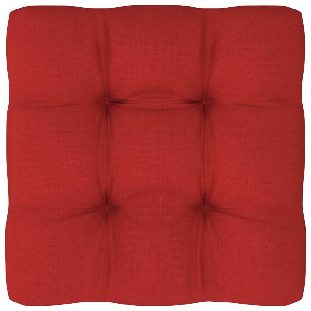 vidaXL Poduszka na sofę z palet, czerwona, 50x50x12 cm