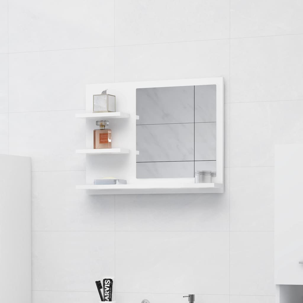 vidaXL Lustro łazienkowe, białe, 60x10,5x45 cm, płyta wiórowa