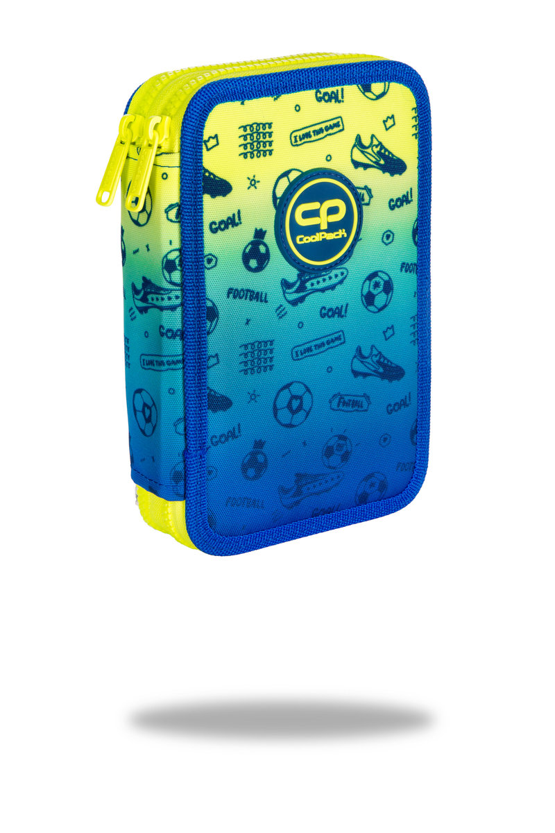 Patio Piórnik Coolpack podwójny z wyposażeniem Jumper 3 Football 19.5 x 12.5 x 5 cm