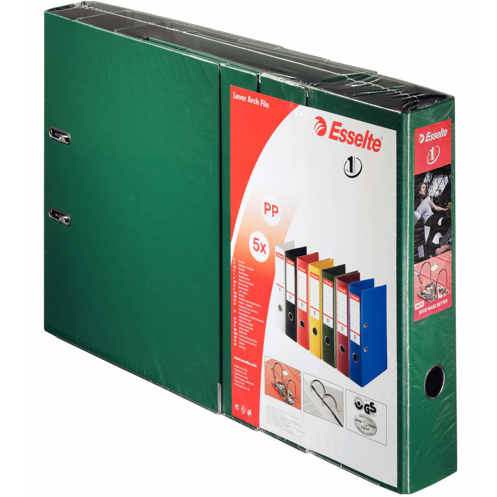 Esselte Segregator Segregatory dźwigniowe 5 szt. zielone 75 mm 4049793007113