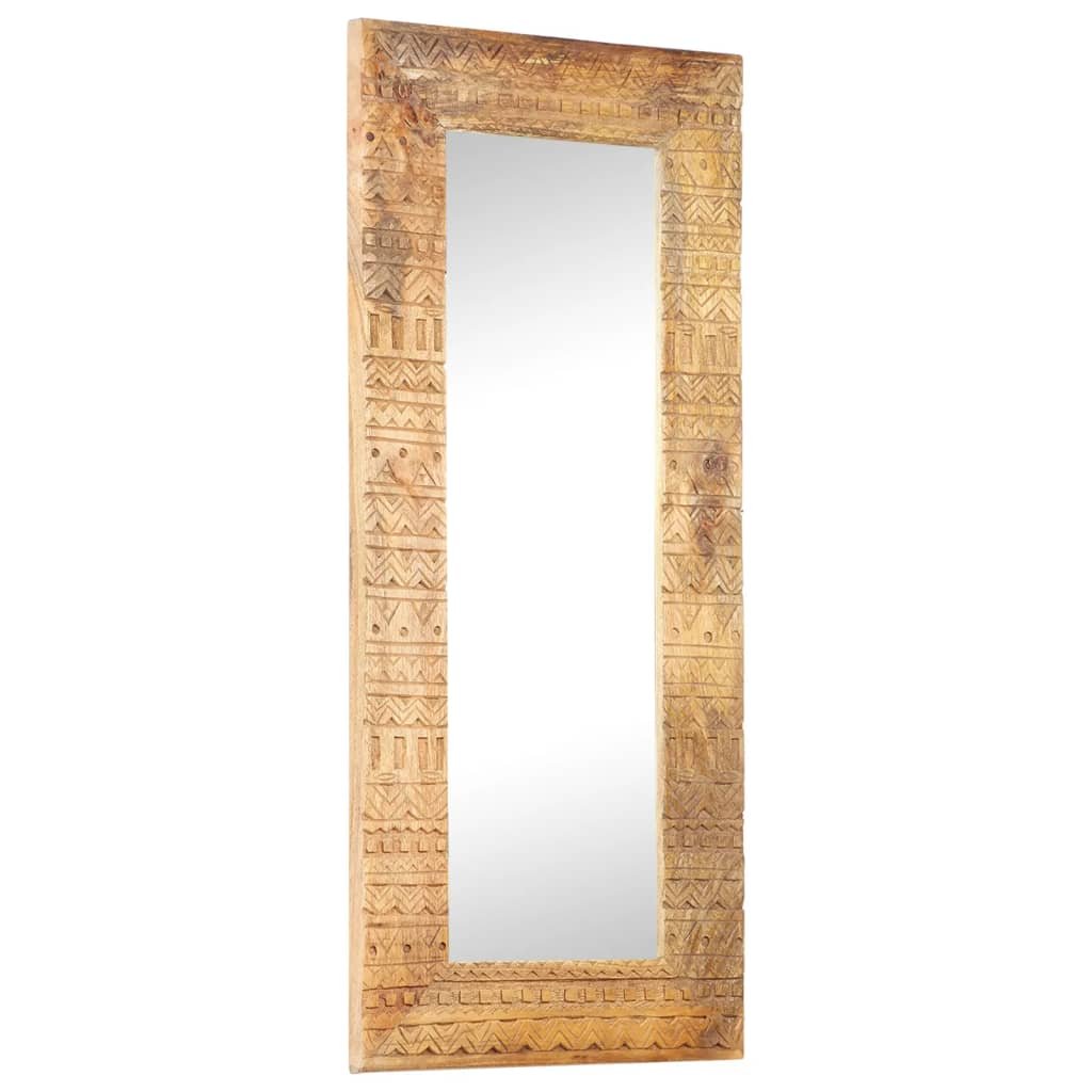 vidaXL Lumarko Lustro w ręcznie rzeźbionej ramie, 110x50x11 cm, drewno mango 321649