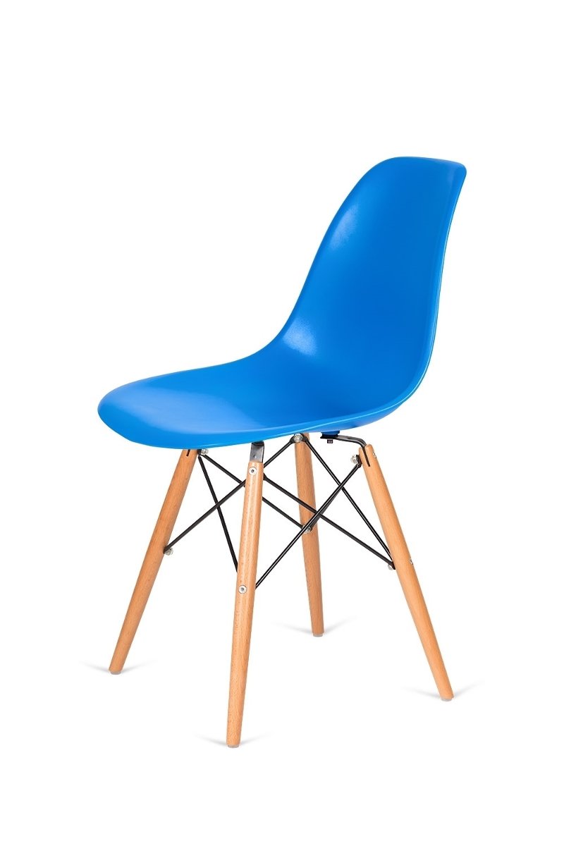King Home Krzesło 46x54x81cm DSW Wood ciemno-niebieskie K-130.BLUE.11.DSW