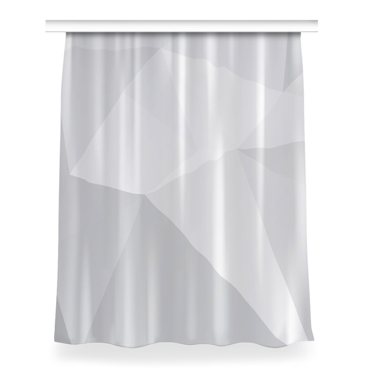 Zasłona dekor Abstrakcja biała do sypialni 150x200, Fabricsy