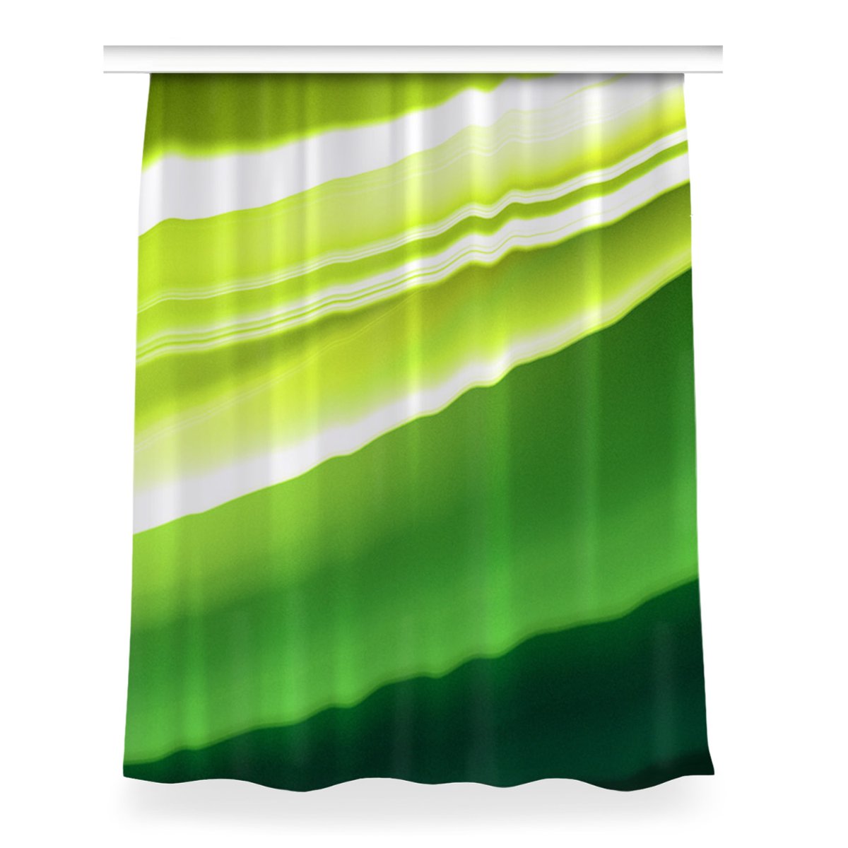 Zasłona gotowa Abstrakcja zielona wzór 150x200 cm, Fabricsy