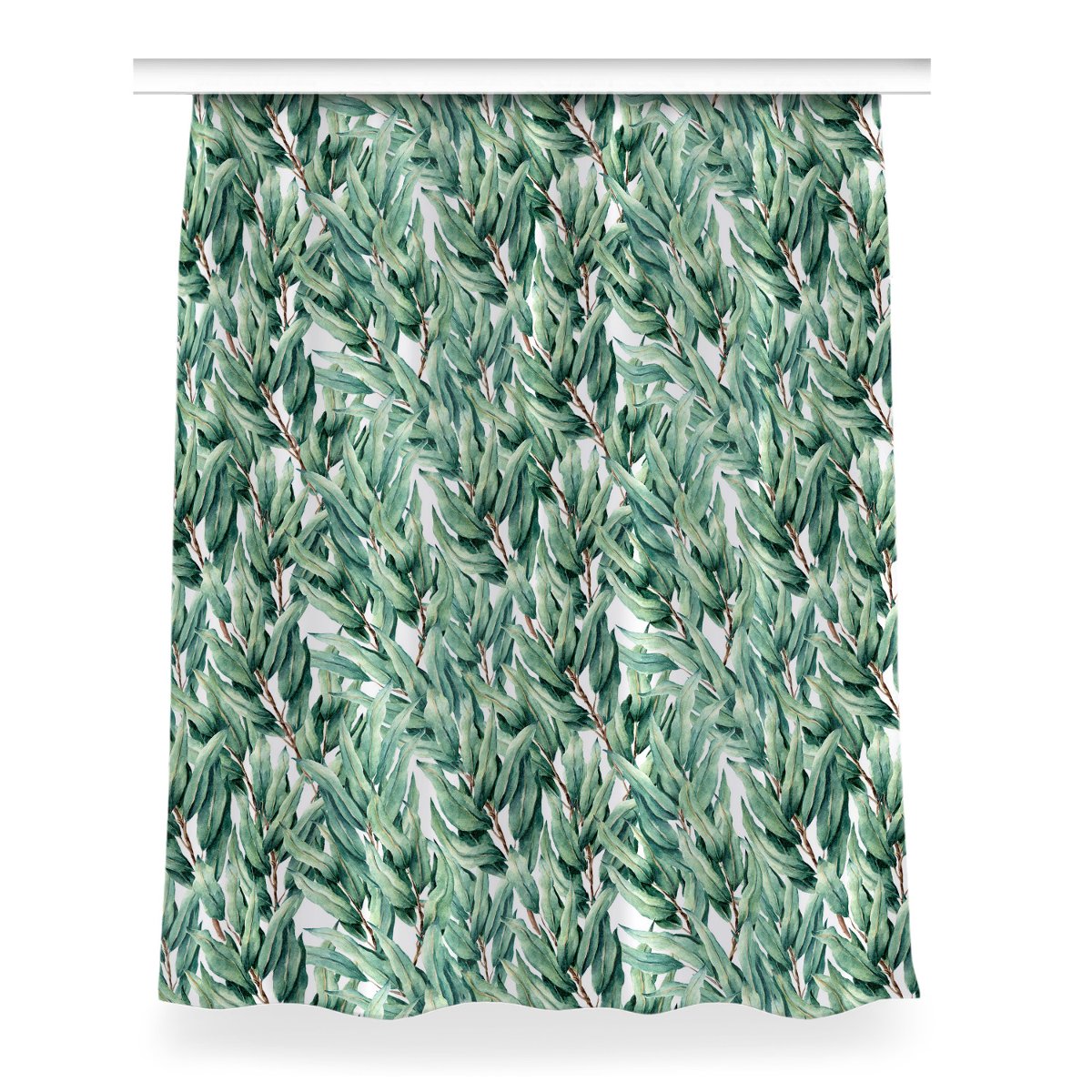 Zasłona z grafiką kolory Malowane liście 150x200, Fabricsy