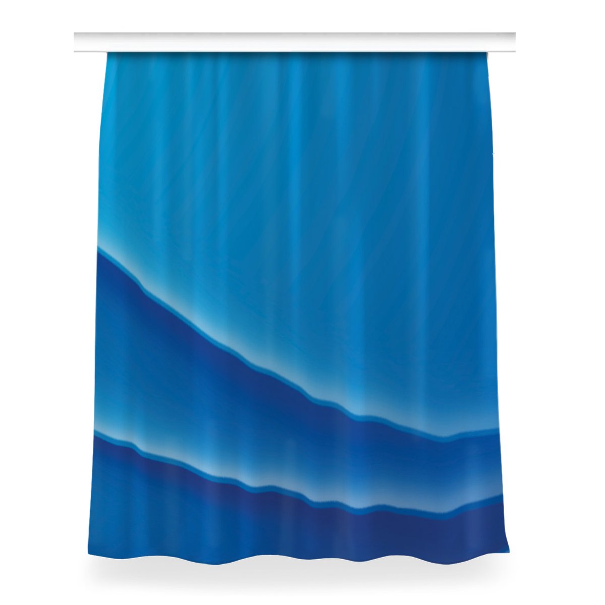 Zasłona gotowa Abstrakcja niebieski wzór 150x200, Fabricsy