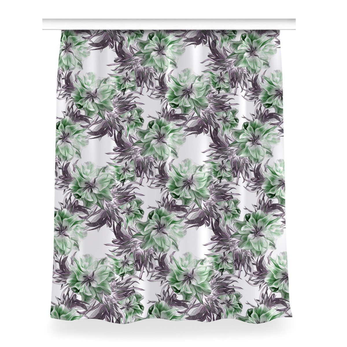 Zasłona z grafiką gotowa Magiczne kwiaty 150x200, Fabricsy