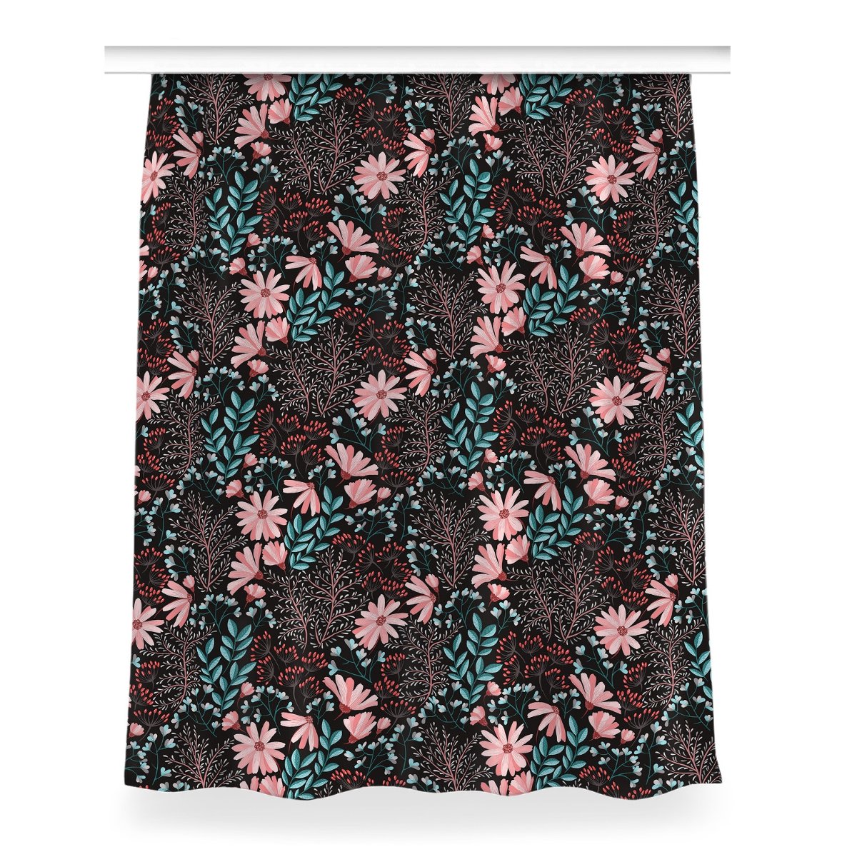 Zasłona przelotki Kwiaty vintage do pokoju 150x200, Fabricsy