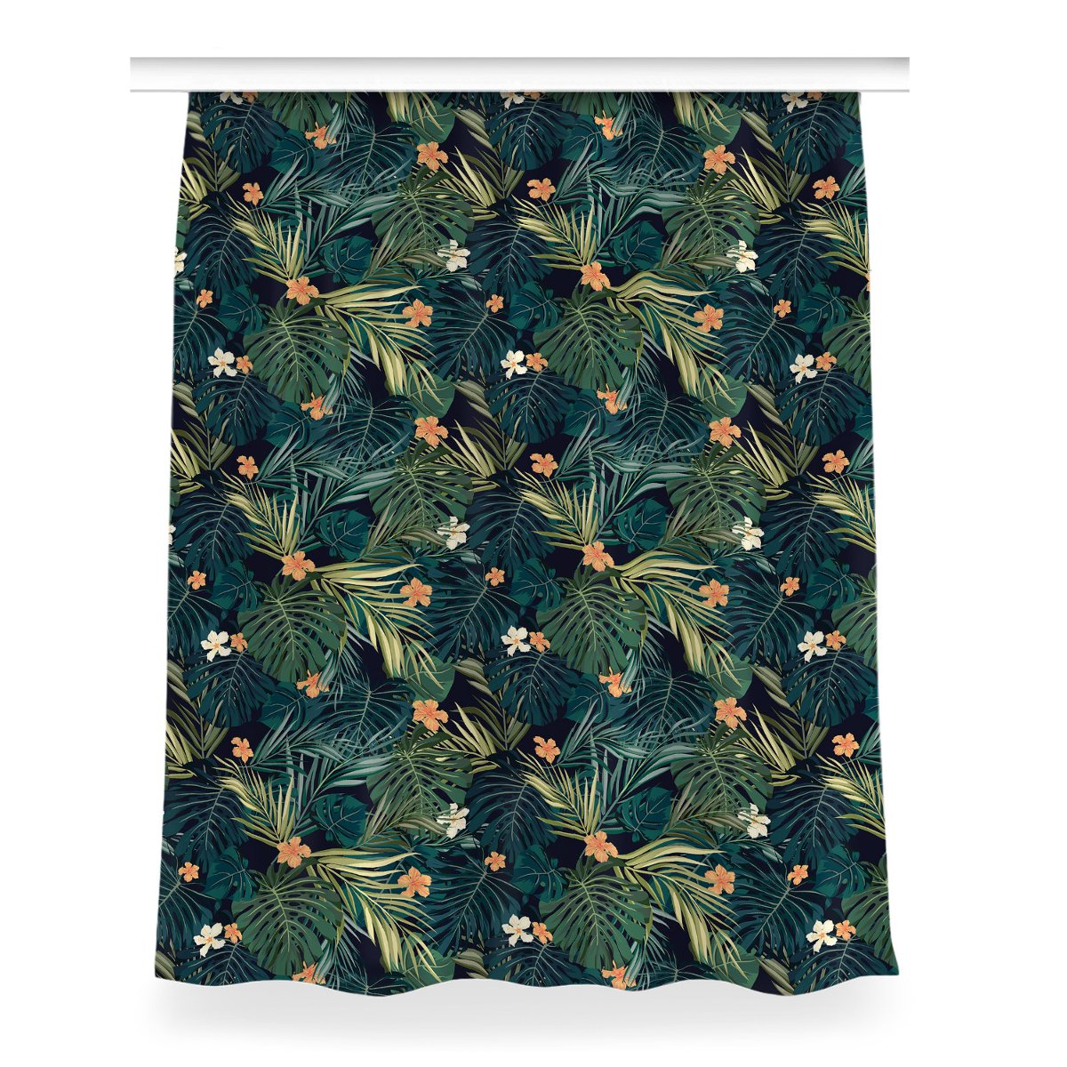 Zasłona do salonu Kwiaty i liście dekor 150x200 cm, Fabricsy