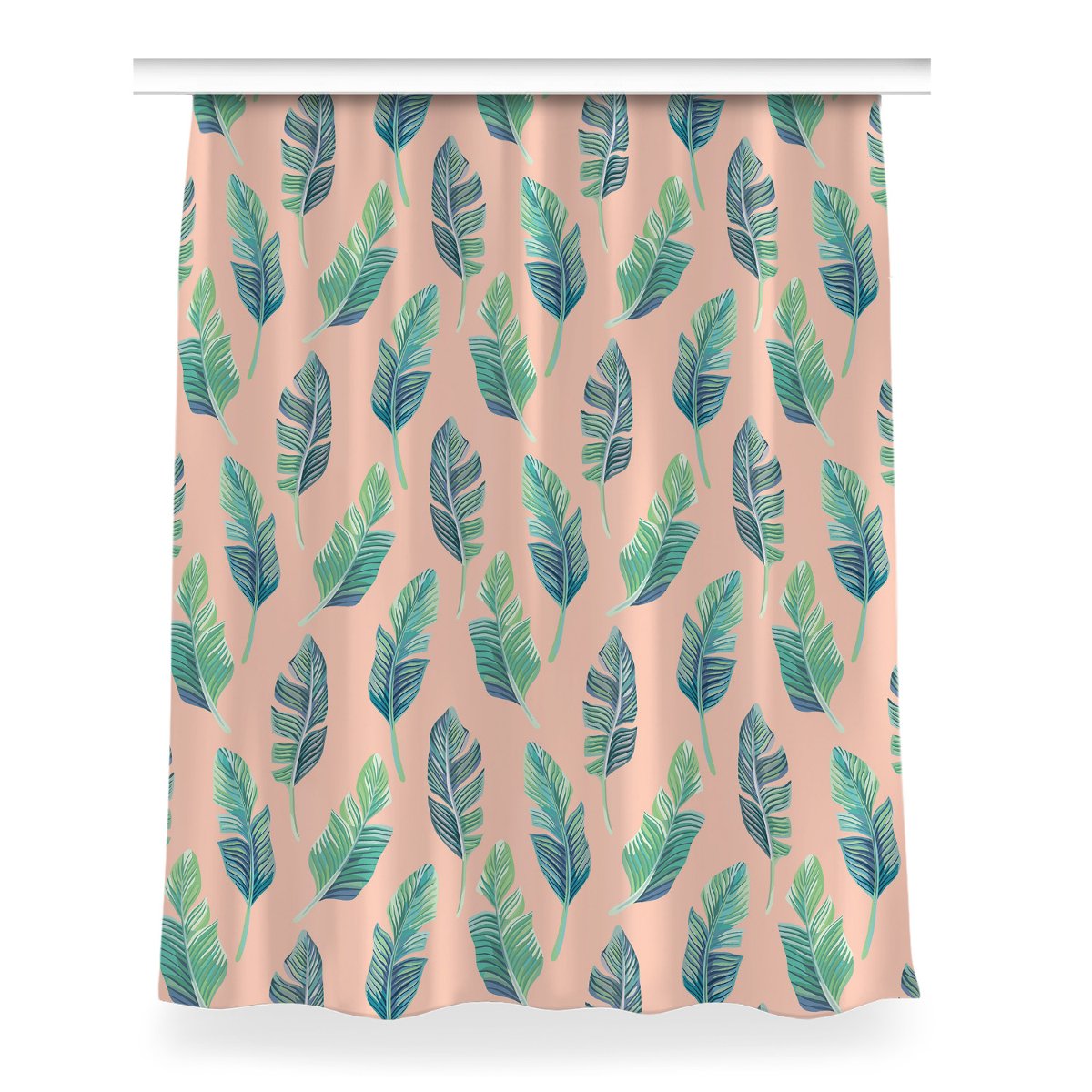 Zasłona z grafiką kolory Liście brzoskwini 150x200, Fabricsy