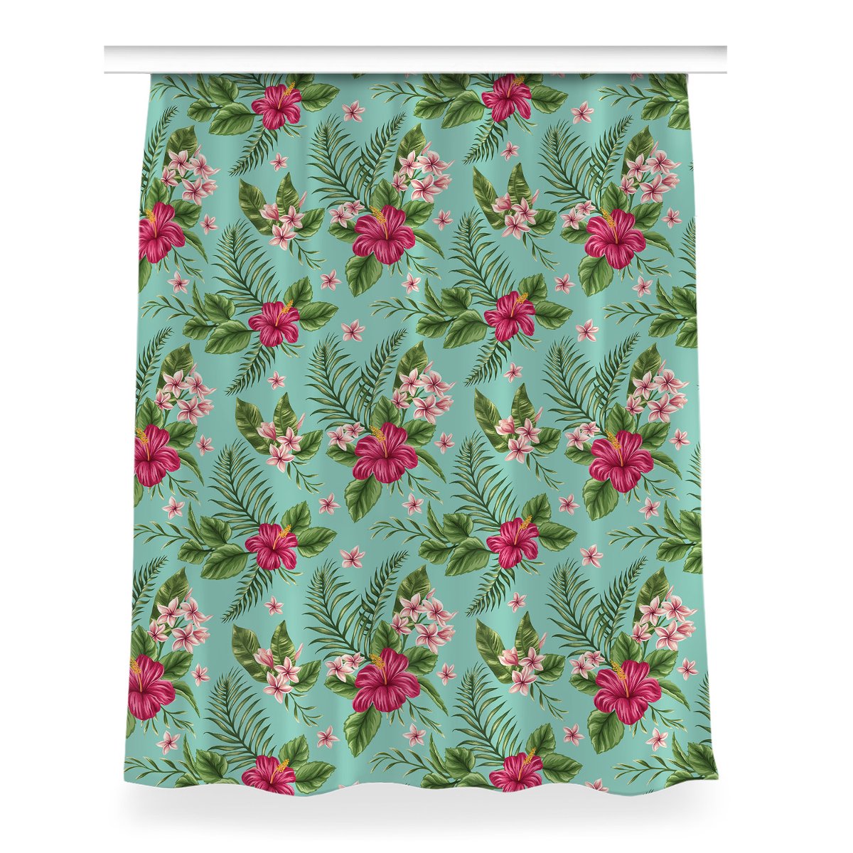 Zasłona przelotki wzór Kwiaty do sypialni 150x200, Fabricsy