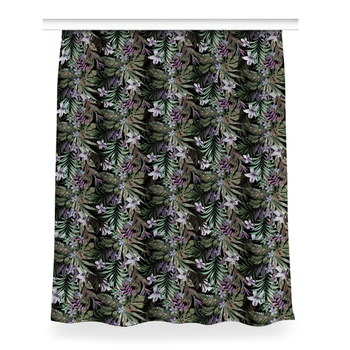 Zasłona gotowa Palmowe kwiaty do salonu 150x200 cm, Fabricsy