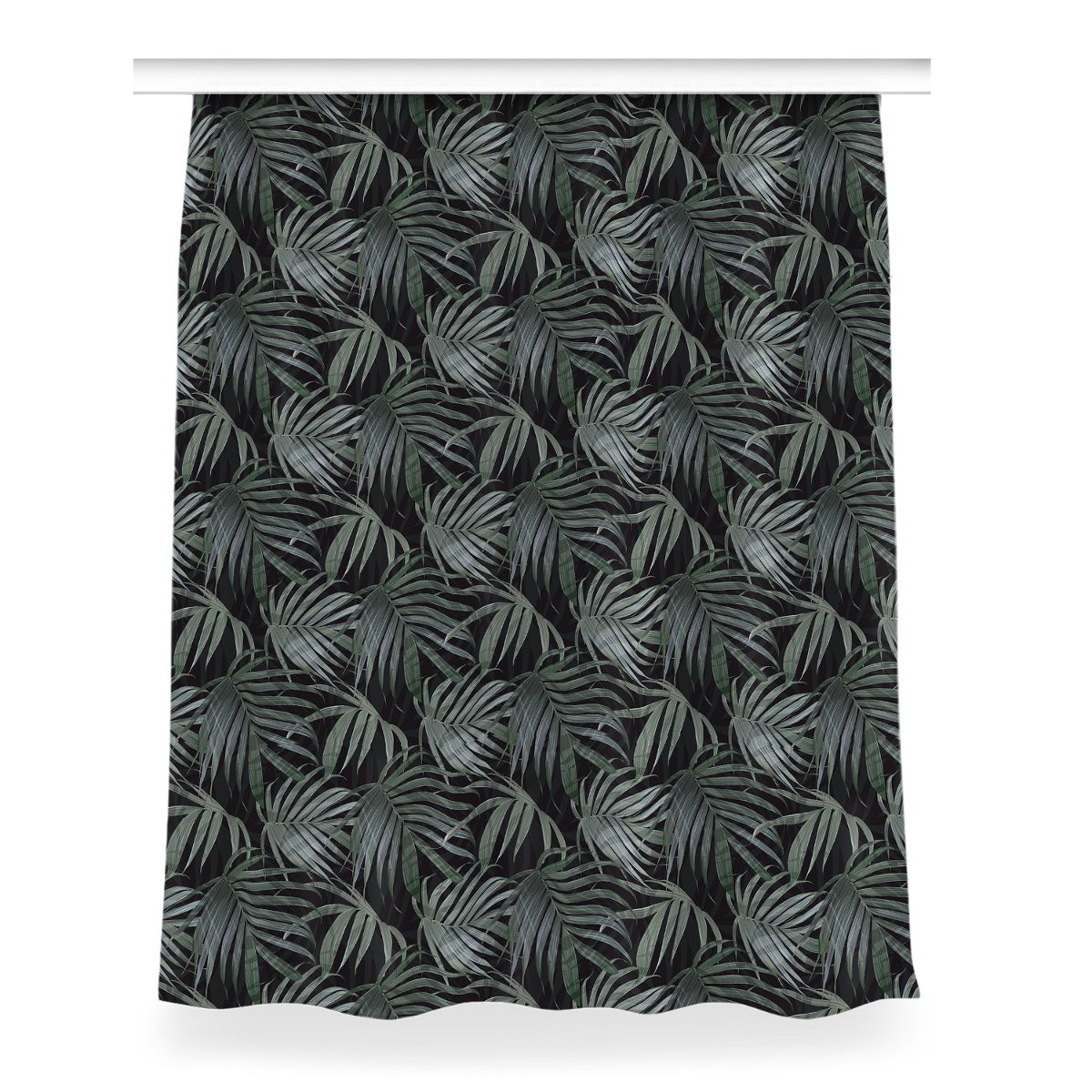 Zasłona z grafiką kolory Ciemna monstera 150x200, Fabricsy