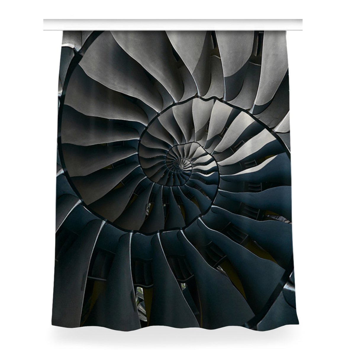 Zasłona przelotki do salonu Schody dekor 150x200, Fabricsy