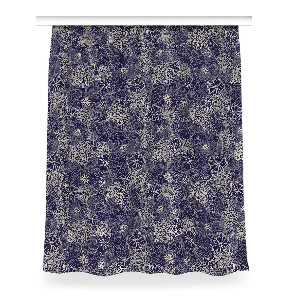 Zasłona z nadrukiem gotowa Niebieski wzór 150x200, Fabricsy