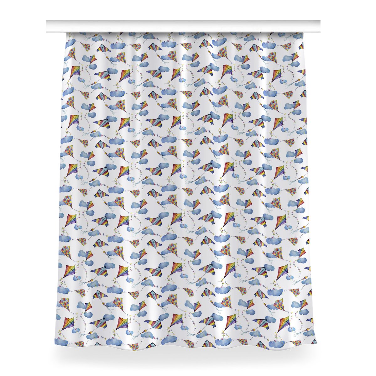 Zasłona klasyczna z grafiką Latawce Chmury 150x200, Fabricsy