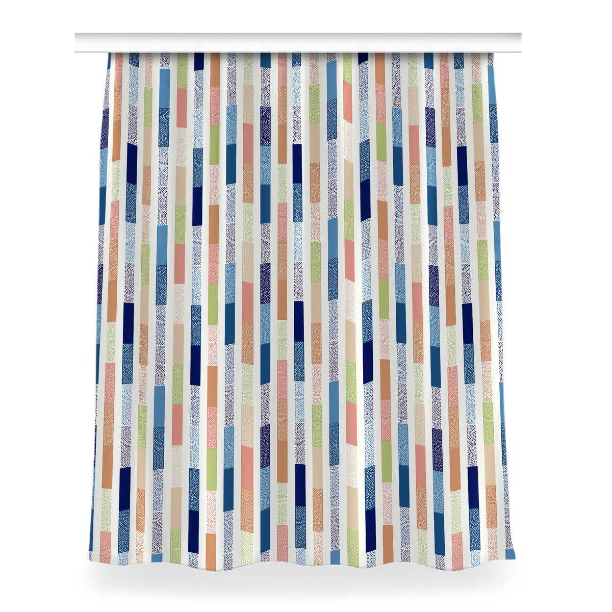 Zasłona przelotki Kolorowe paski do salonu 150x200, Fabricsy