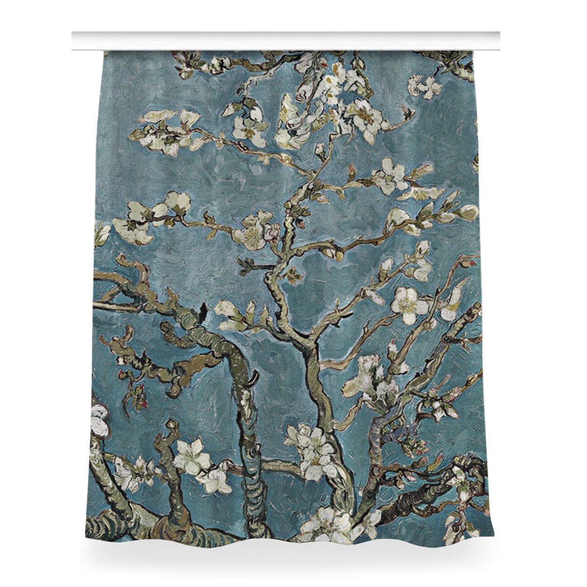 Zasłona z grafiką kolory Kwiat wiśni dekor 150x200, Fabricsy