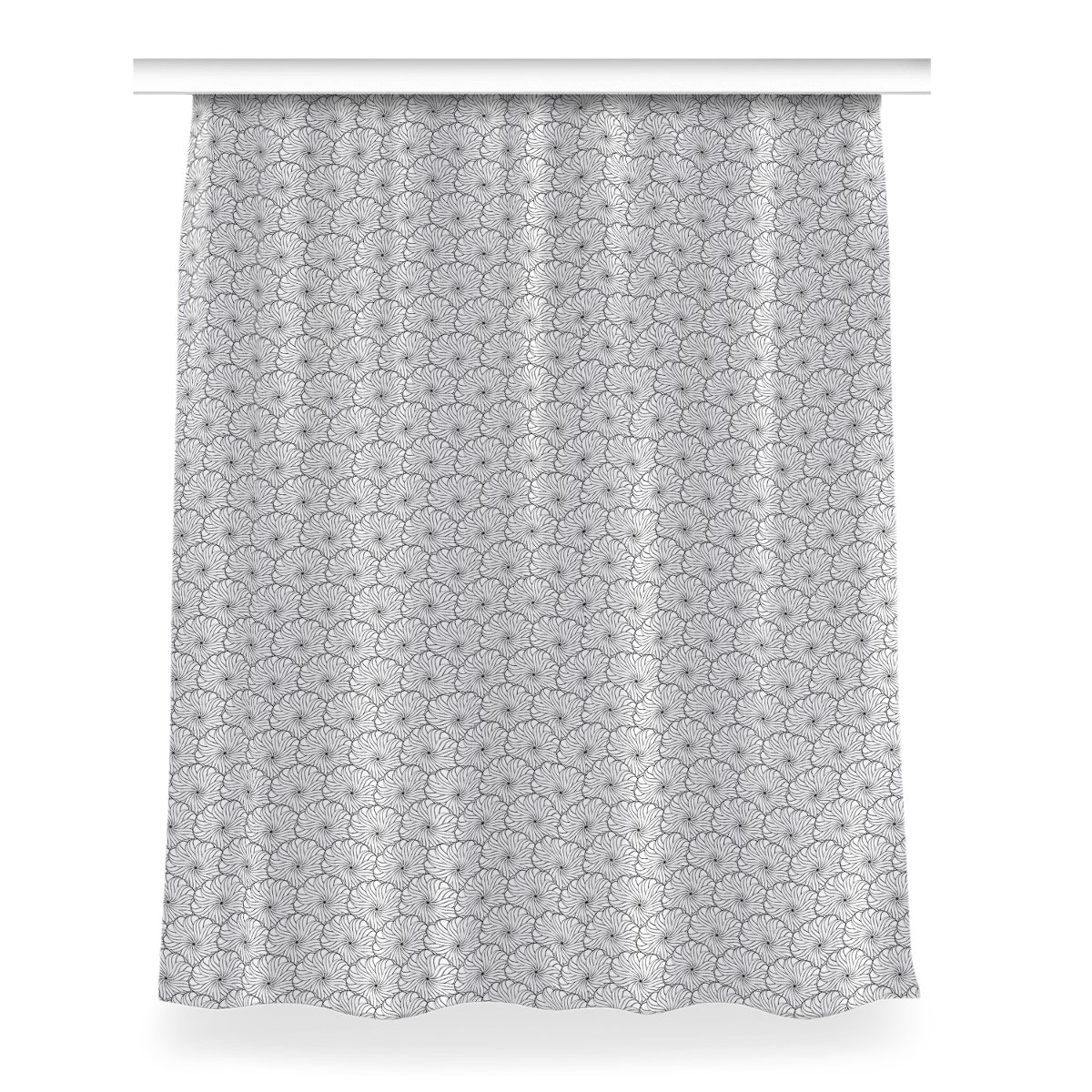 Zasłona z grafiką kolory Rysowane kwiat 150x200 cm, Fabricsy