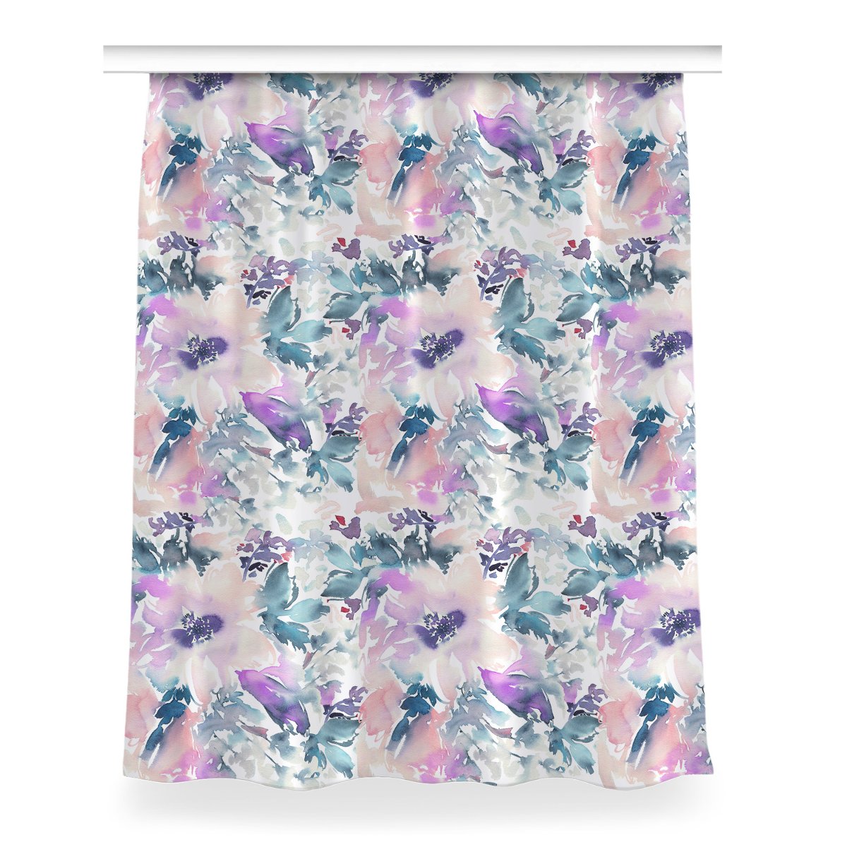 Zasłona z grafiką gotowa Ogród kwiatowy 150x200 cm, Fabricsy