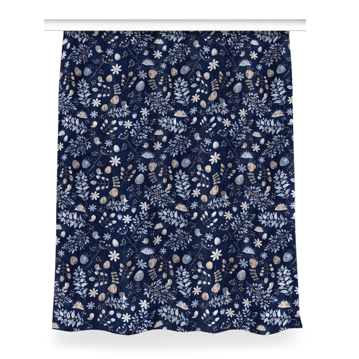 Zasłona Skandynawskie liście do salonu 150x200 cm, Fabricsy