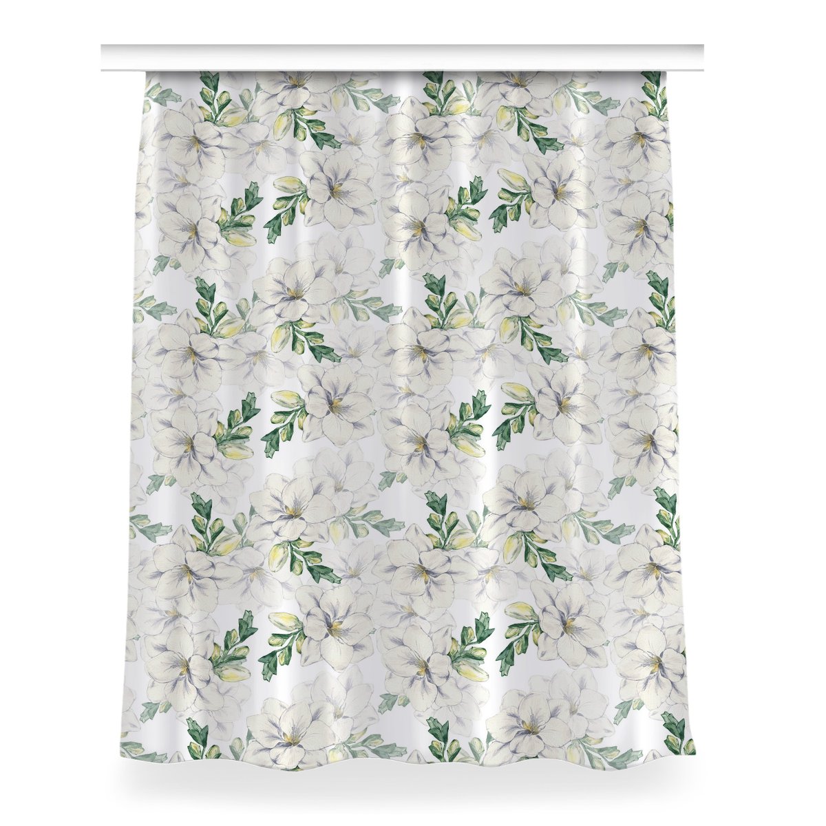 Zasłona klasyczna z grafiką Frezja Kwiaty 150x200, Fabricsy