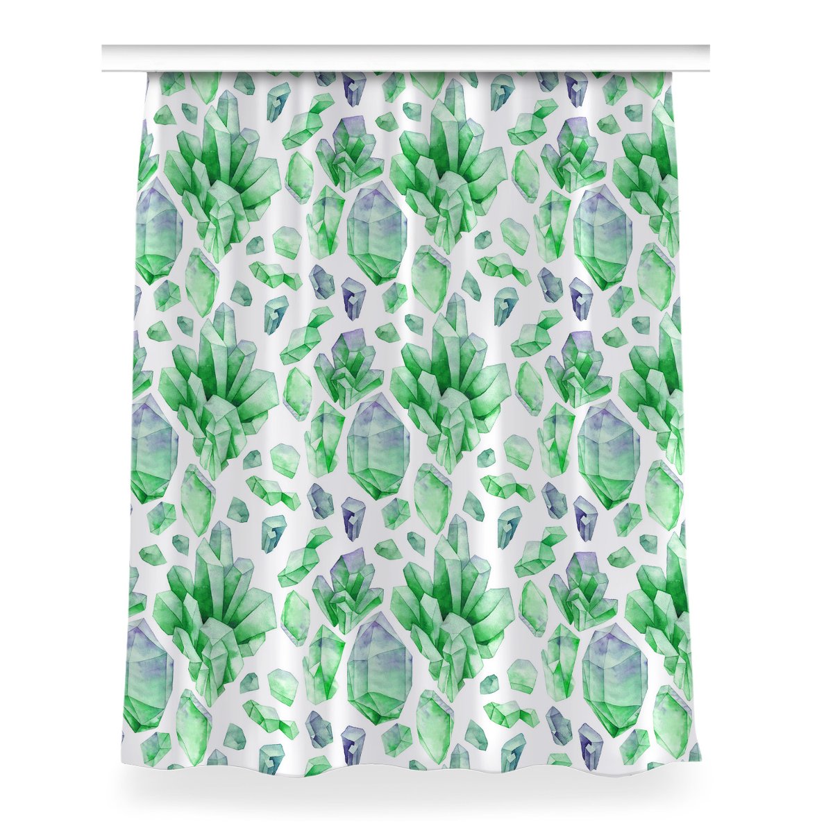 Zasłona gotowa wzór Kryształy do sypialni 150x200, Fabricsy