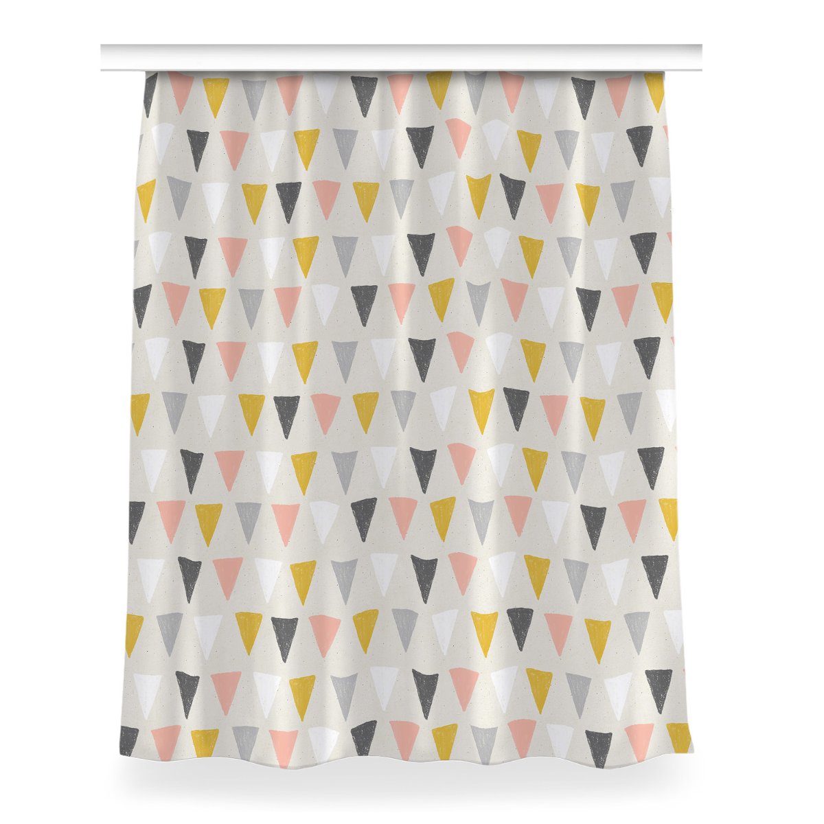 Zasłona przelotki Wzór trójkątny do pokoju 150x200, Fabricsy