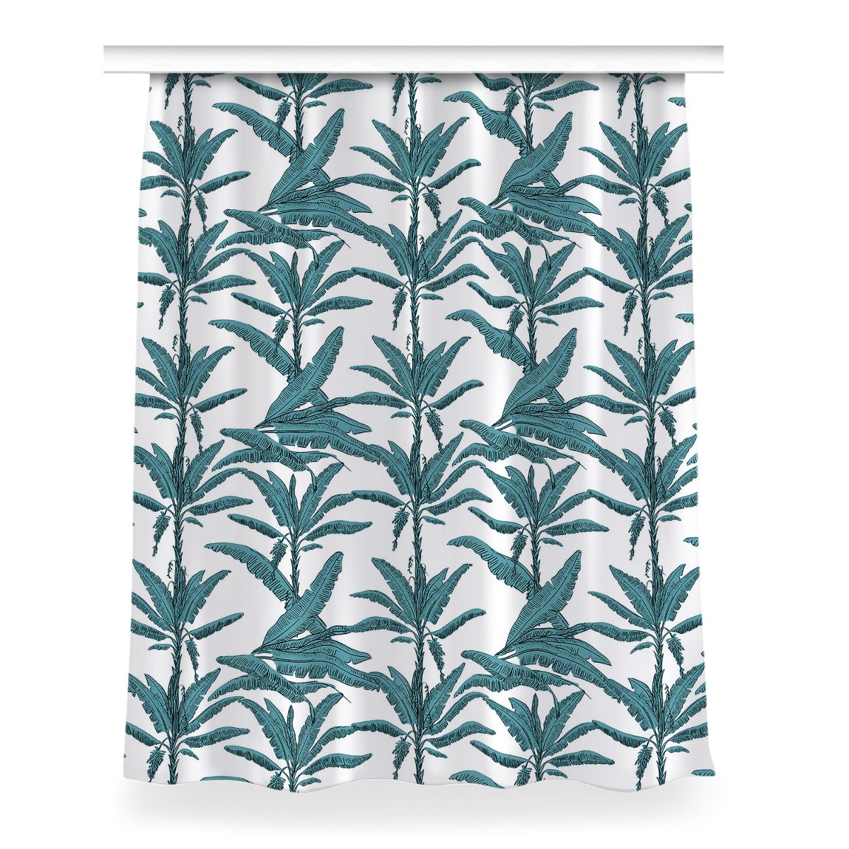 Zasłona z grafiką gotowa Gałęzie palmowe 150x200, Fabricsy