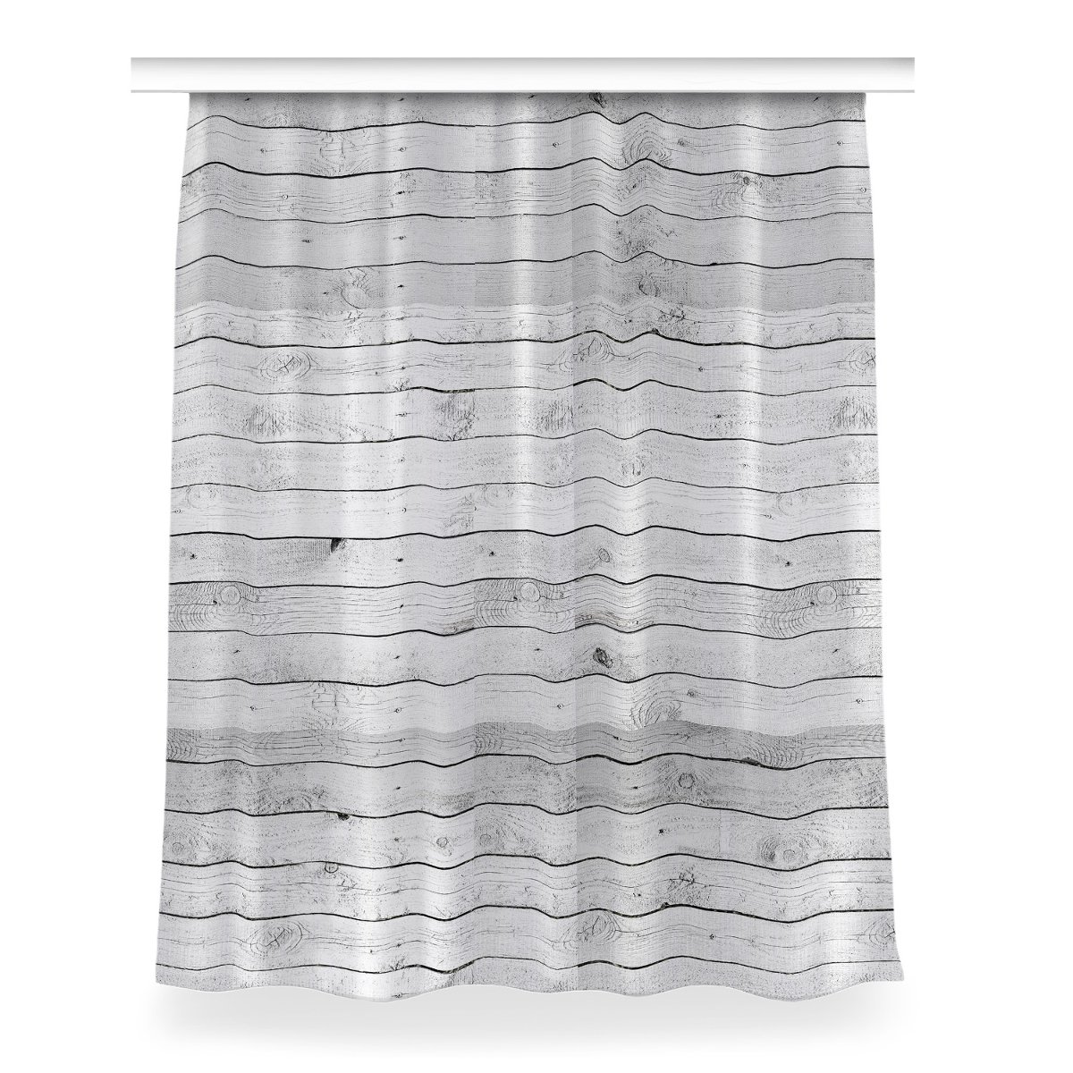 Zasłona z nadrukiem gotowa Drewniane deski 150x200, Fabricsy