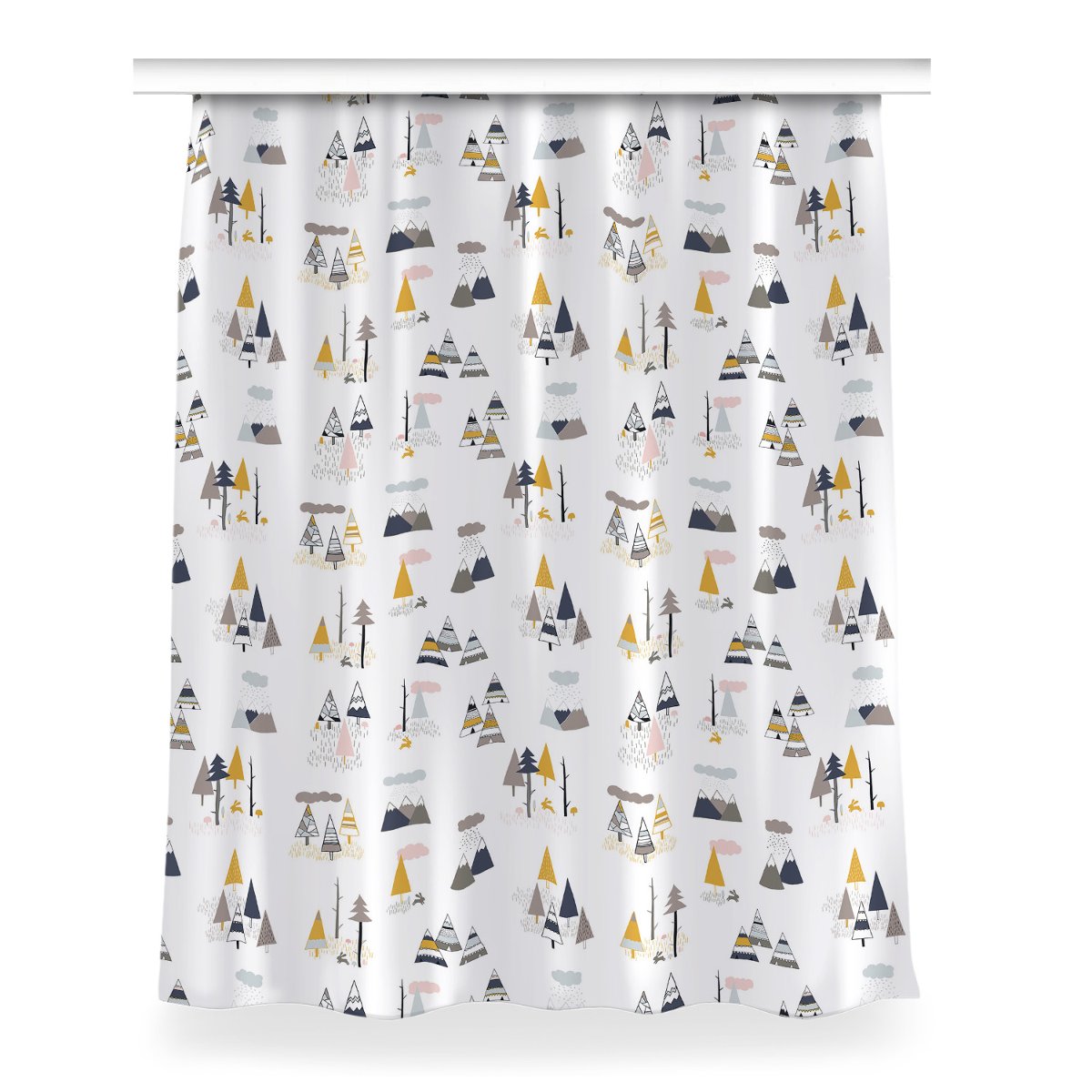 Zasłona przelotki Rysowane drzewa dekor 150x200 cm, Fabricsy