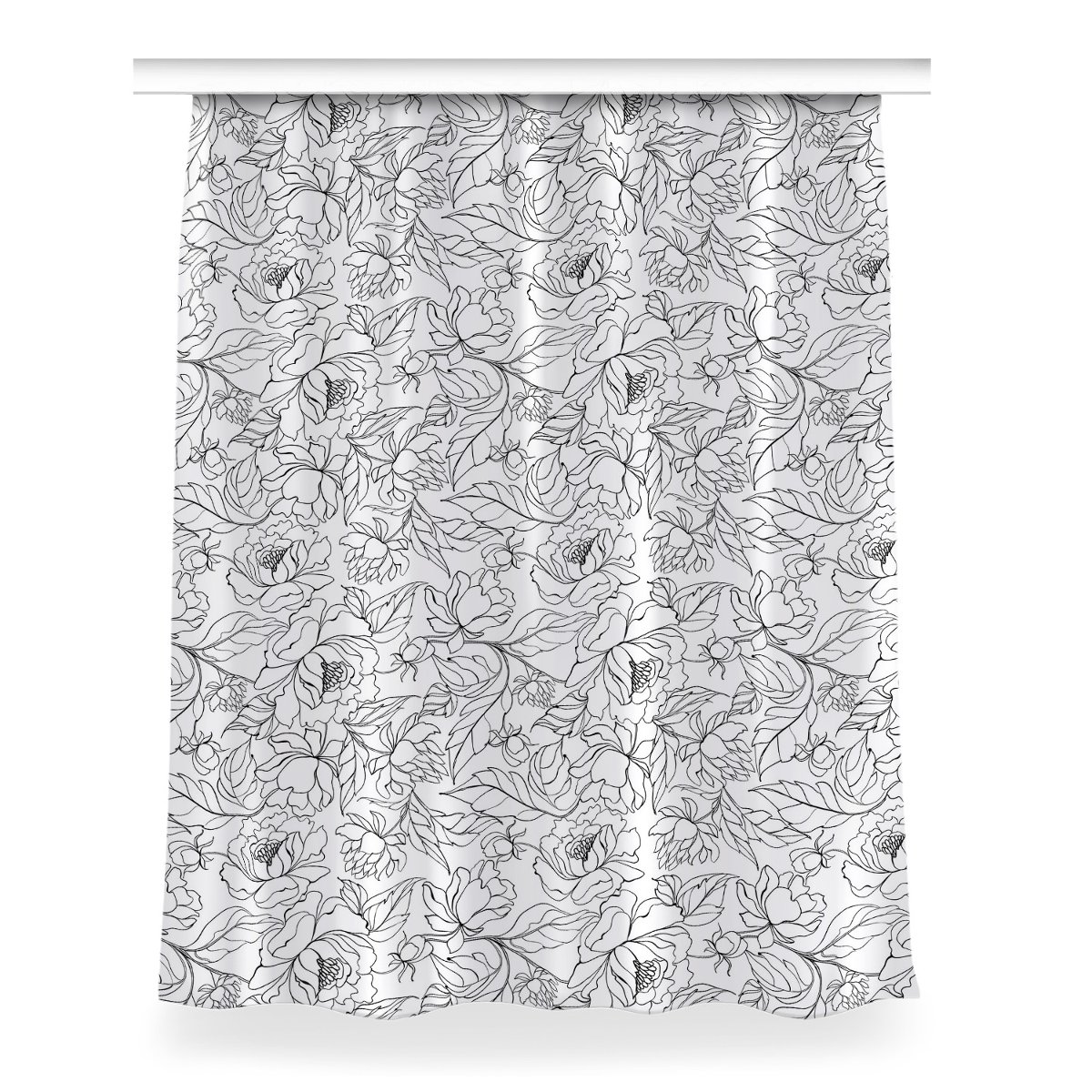 Zasłona przelotki Kwiaty piwonii dekor 150x200 cm, Fabricsy