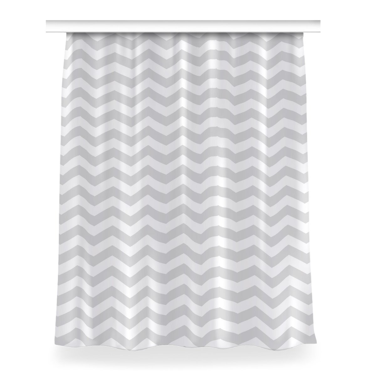 Zasłona z grafiką kolory Szary zyg zak 150x200 cm, Fabricsy