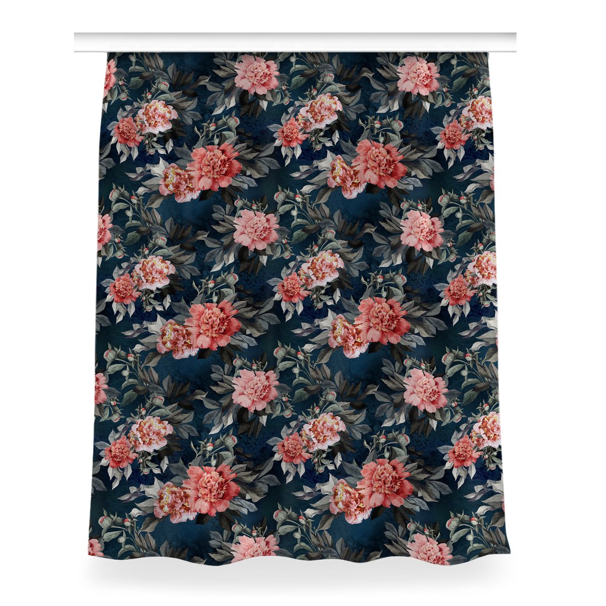Zasłona z grafiką gotowa Czerwone piwonie 150x200, Fabricsy
