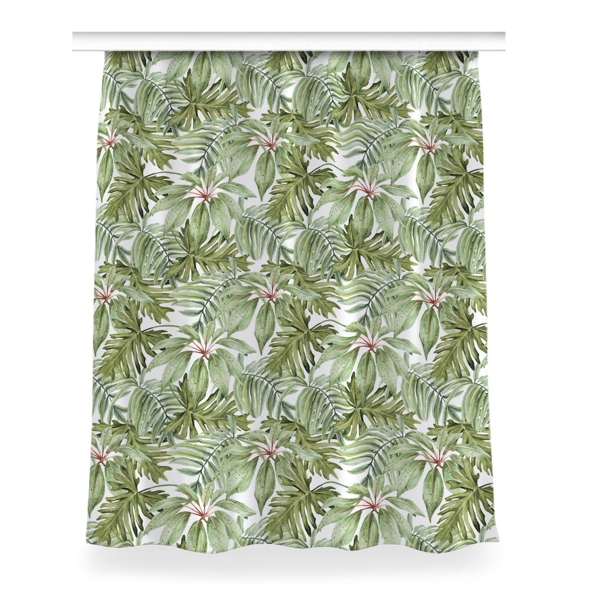 Zasłona przelotki Tropikalne liście wzór 150x200, Fabricsy