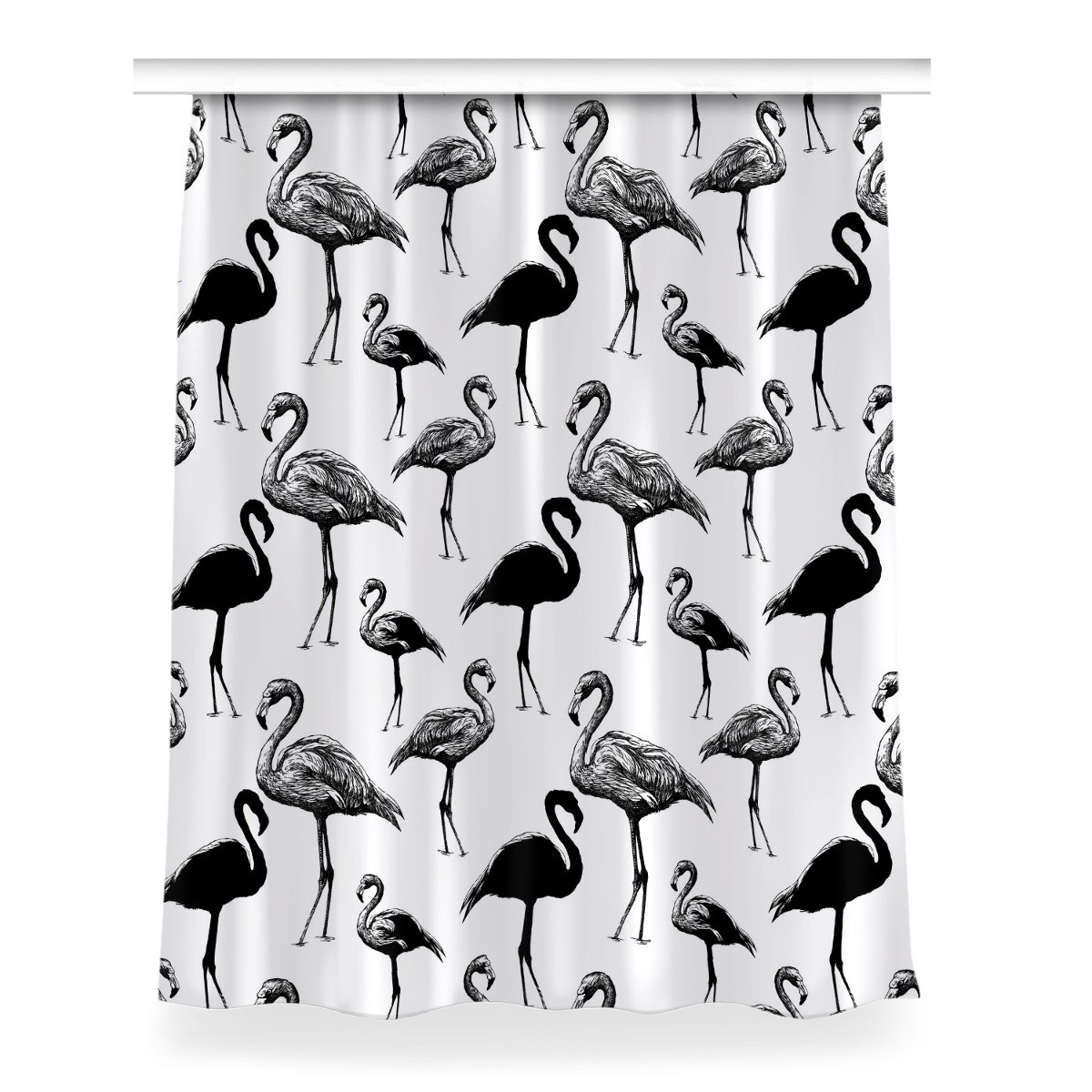 Zasłona przelotki Retro styl flamingi wzór 150x200, Fabricsy