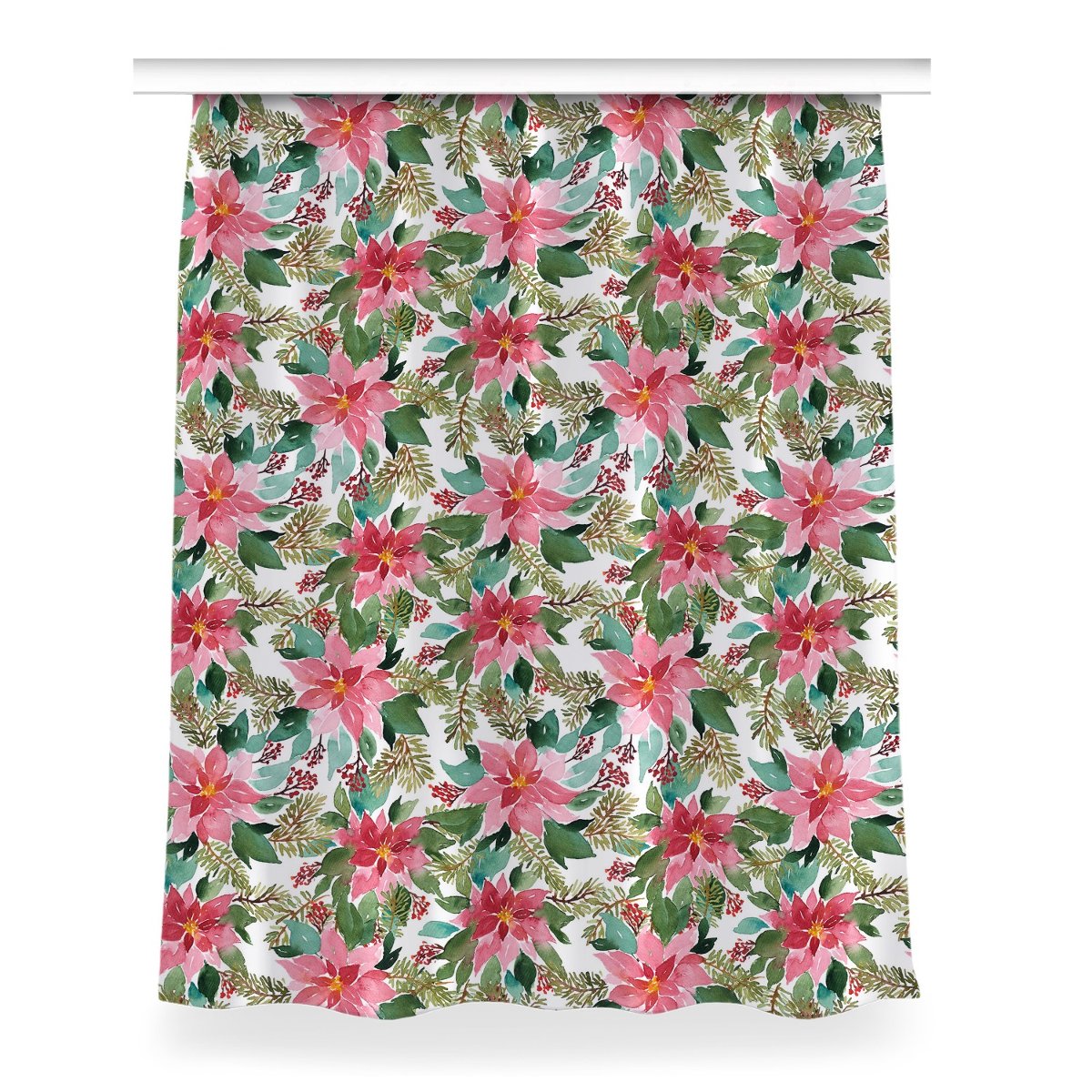 Zasłona z grafiką kolory Czerwone gwiazdy 150x200, Fabricsy