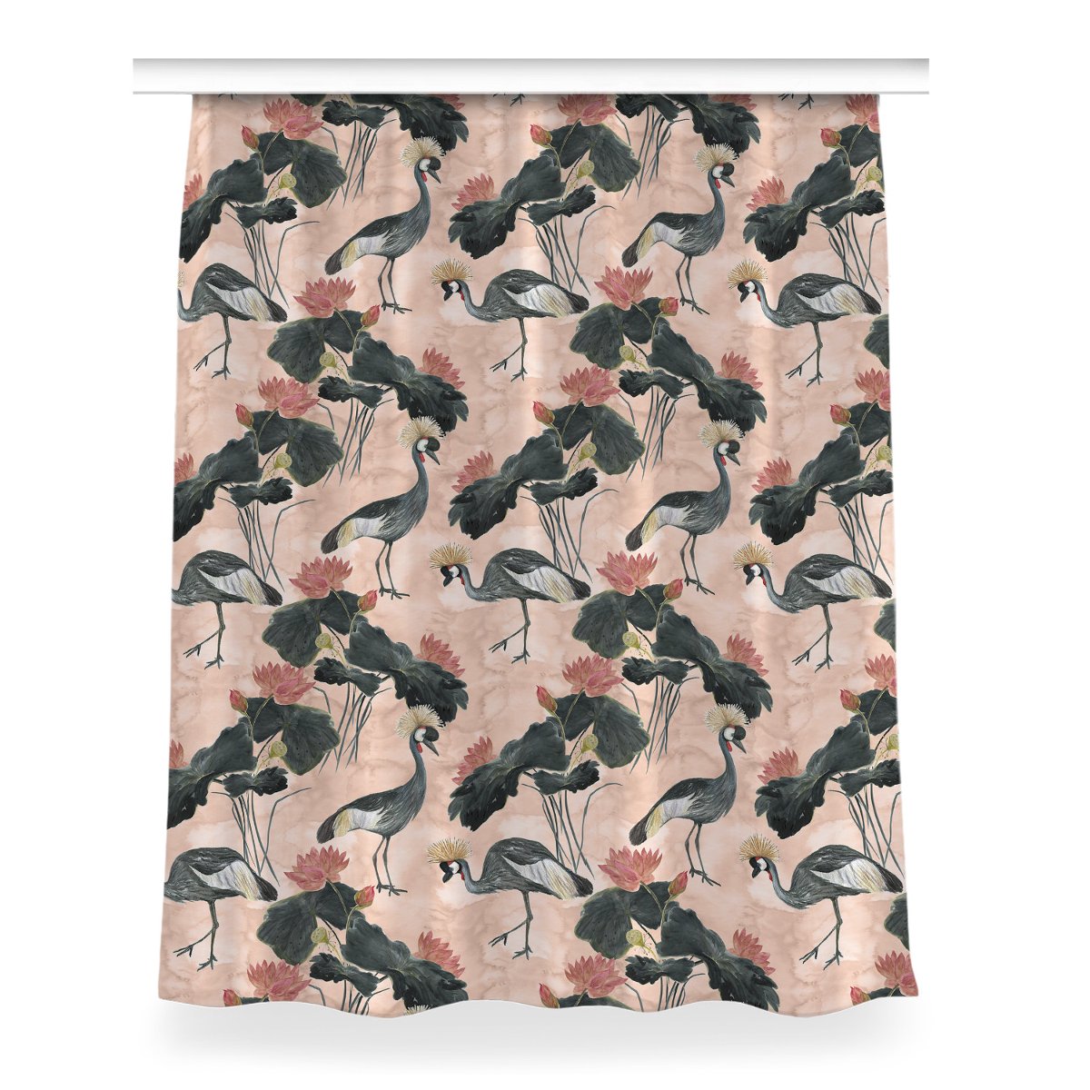 Zasłona przelotki Chińskie żurawie dekor 150x200, Fabricsy