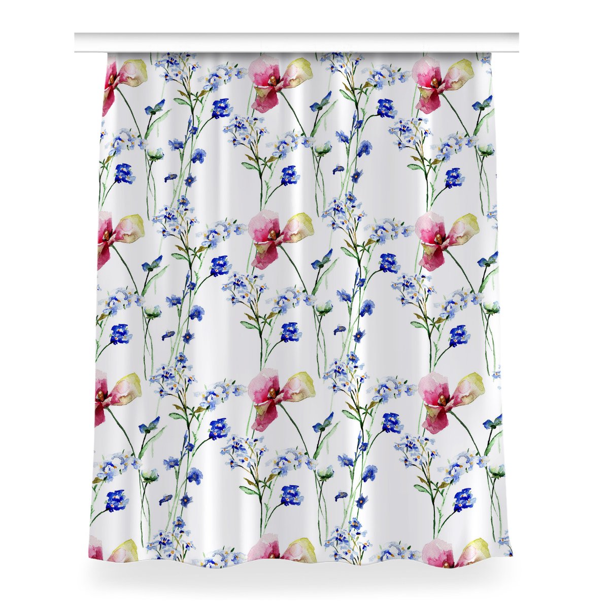 Zasłona do sypialni Malowane kwiaty dekor 150x200, Fabricsy